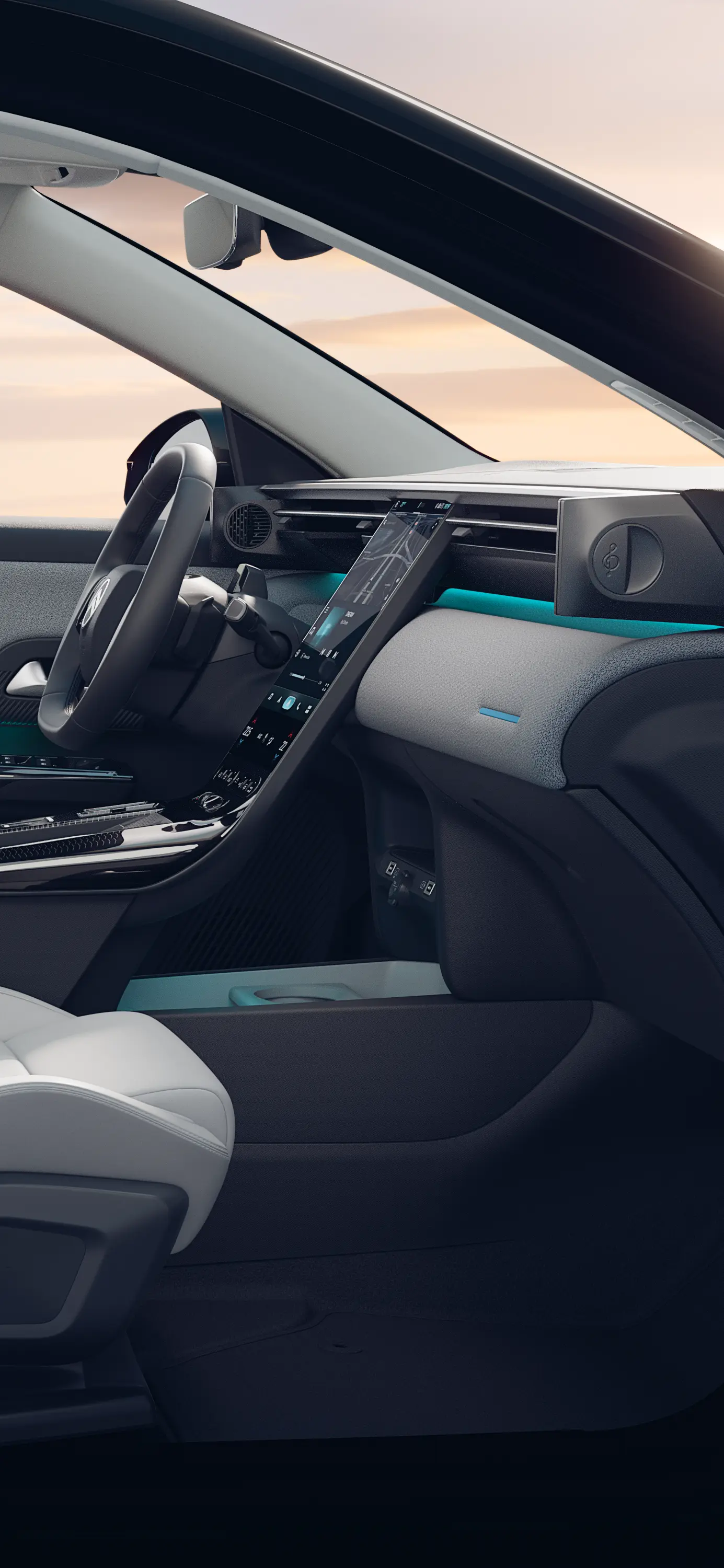 vista interna Citroën C5 Aircross Emeraude mostra i sedili Citroën Advanced Comfort, abitacolo spazioso del SUV familiare